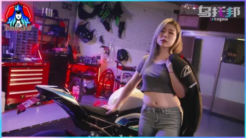 Biker Girl Gets a Huge